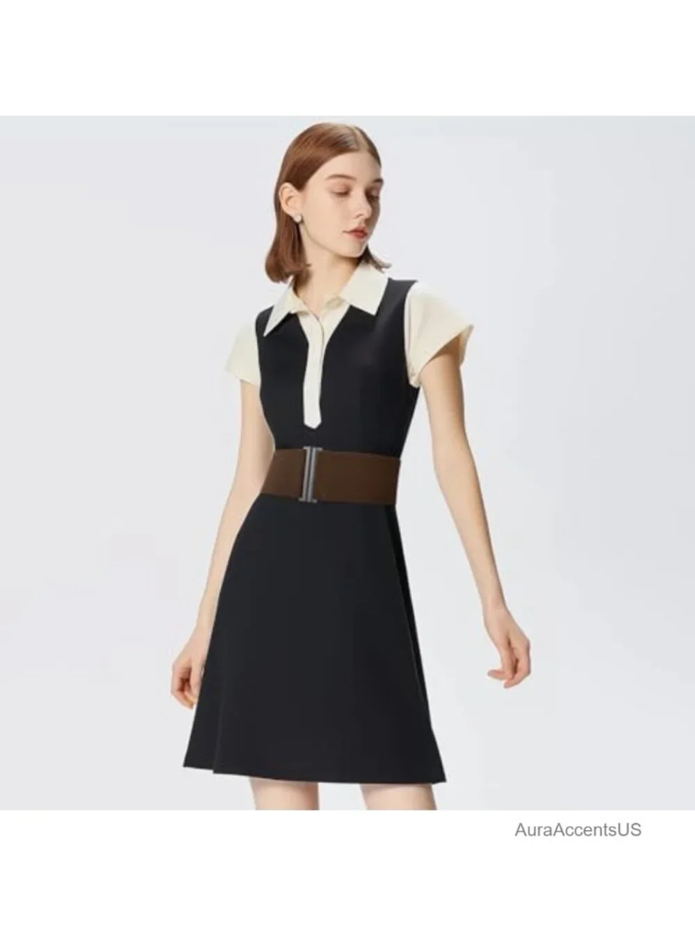 Wide Stretchy Waistband Corset Belt for Dresses Vintage Cinch Belt